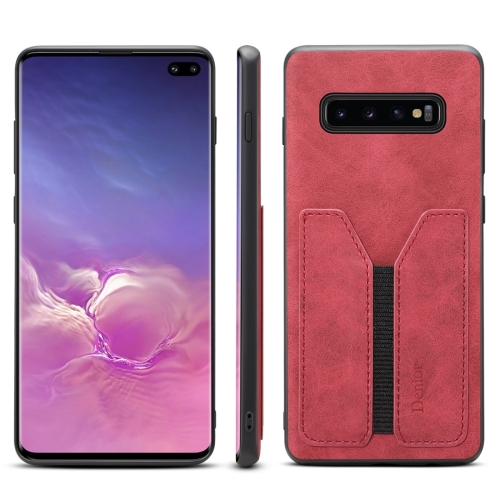 

PU + TPU Protective Case with Card Slots for Galaxy S10+(Red)