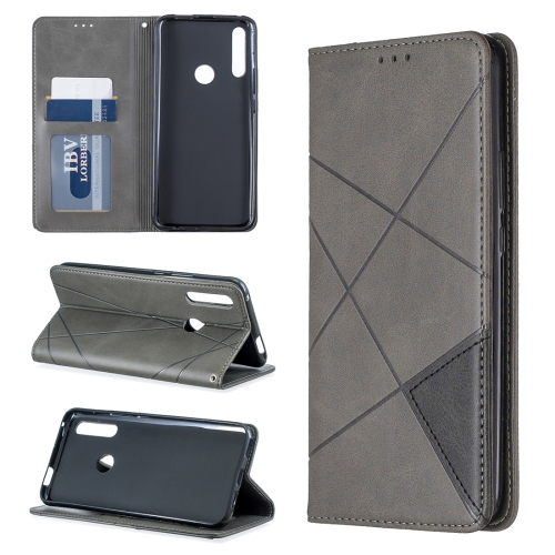 Sunsky Rhombus Texture Horizontal Flip Magnetic Leather Case