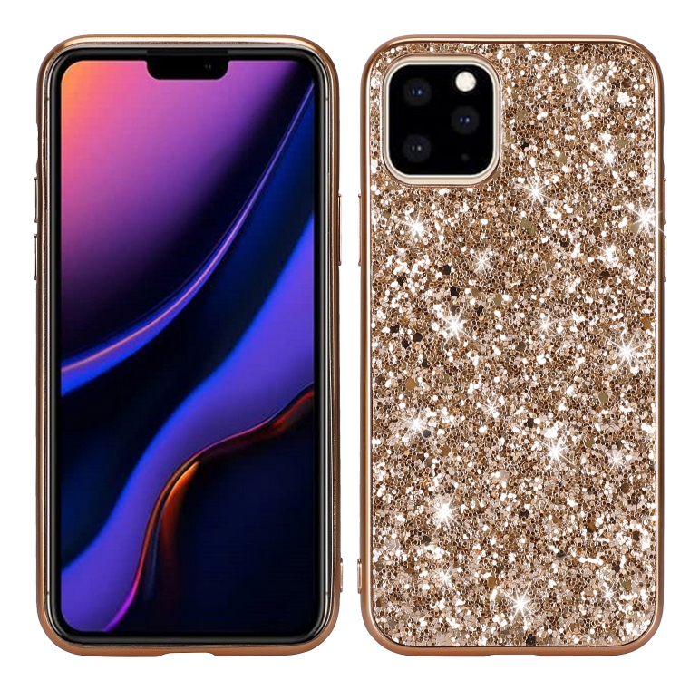 

Glitter Powder Shockproof TPU Protective Case for iPhone 11(Gold)
