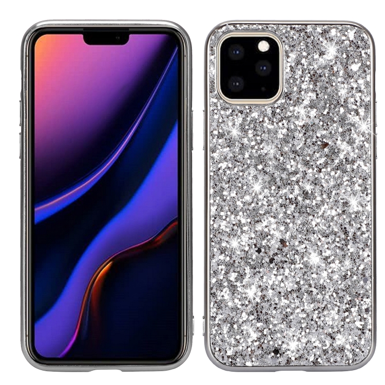 

Glitter Powder Shockproof TPU Protective Case for iPhone 11 Pro Max(Silver)