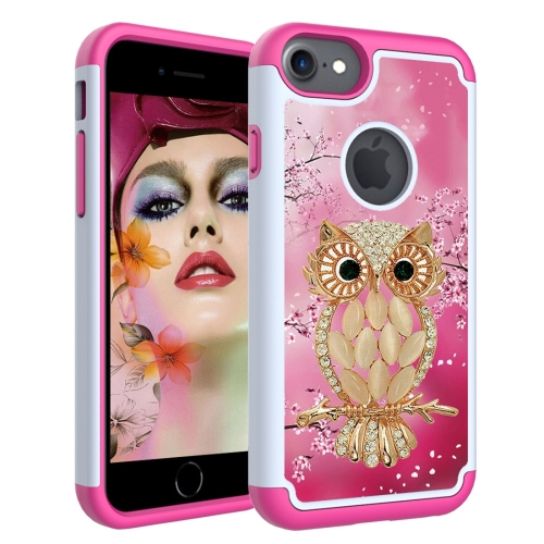 

Coloured Drawing Pattern PC + TPU Protective Case for iPhone 7 / 8(Shell Owl)