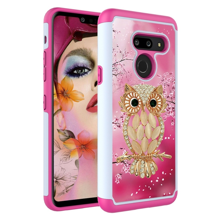 

Coloured Drawing Pattern PC + TPU Protective Case for LG G8 ThinQ(Shell Owl)