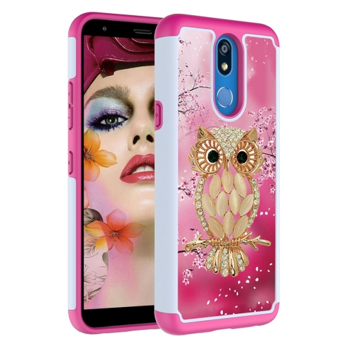 

Coloured Drawing Pattern PC + TPU Protective Case for LG K40(Shell Owl)