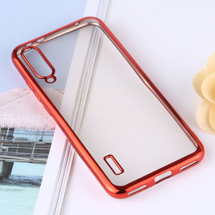 

Ultra-thin Electroplating Soft TPU Protective Back Cover Case for Xiaomi Mi CC9e / Xiaomi A3(Red)