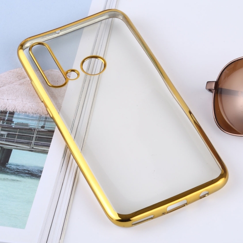 

Ultra-thin Electroplating Soft TPU Protective Back Cover Case for Huawei Nova 5i(Champagne Gold)