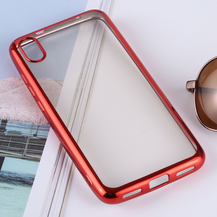 

Ultra-thin Electroplating Soft TPU Protective Back Cover Case for Xiaomi Redmi 7A(Red)