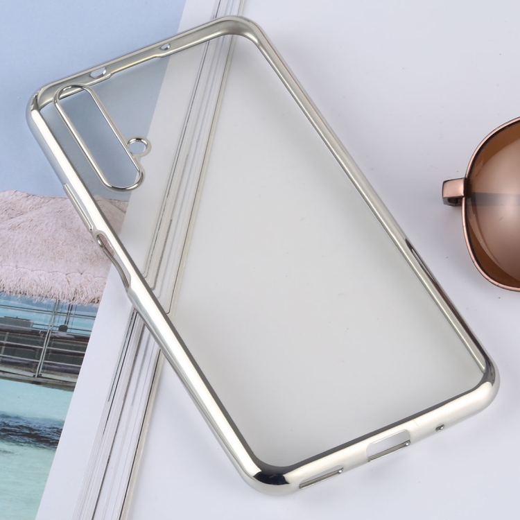 

Ultra-thin Electroplating Soft TPU Protective Back Cover Case for Huawei Honor 20(Silver)