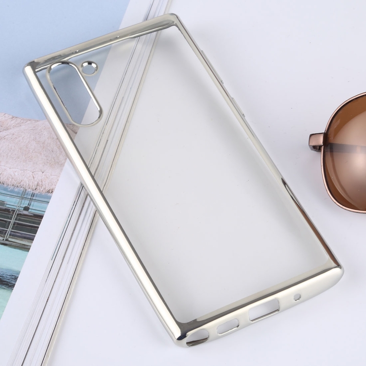 

Ultra-thin Electroplating Soft TPU Protective Back Cover Case for Galaxy Note10(Silver)