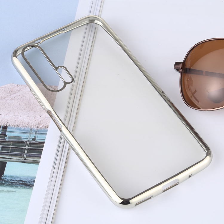 

Ultra-thin Electroplating Soft TPU Protective Back Cover Case for Huawei Honor 20 Pro(Silver)