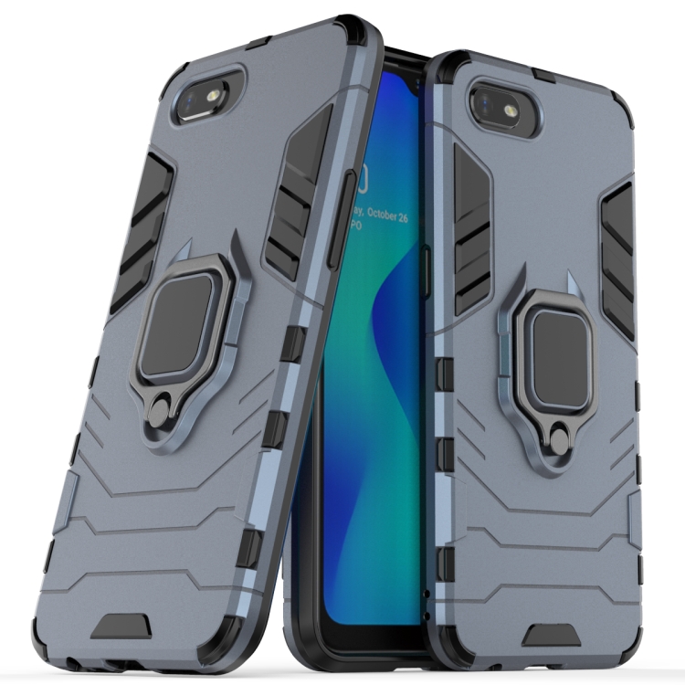 

Panther PC + TPU Shockproof Protective Case with Magnetic Ring Holder for OPPO Realme C2(Grey)