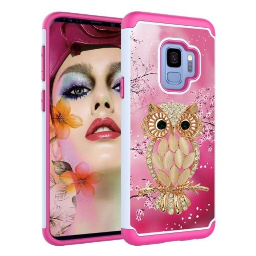 

Coloured Drawing Pattern PC + TPU Protective Case for Galaxy S9(Shell Owl)