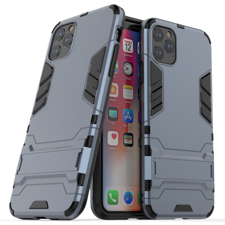 

Shockproof PC + TPU Case with Holder for 11 Pro Max(Navy)