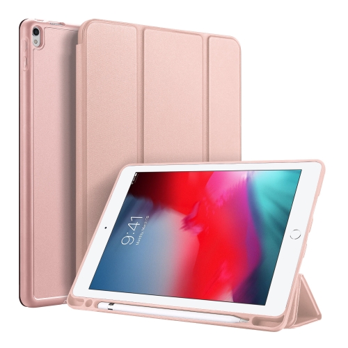 

DUX DUCIS OSOM SERIES Three-folding Horizontal Flip Leather Case with Pen Slots for iPad Pro 10.5 inch / Air 3 (2019)(Pink)