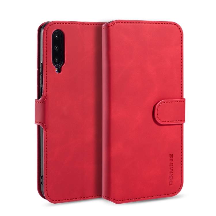 

For Huawei Y9s / Honor 9X Pro / 9X DG.MING Retro Oil Side Horizontal Flip Case with Holder & Card Slots & Wallet(Red)