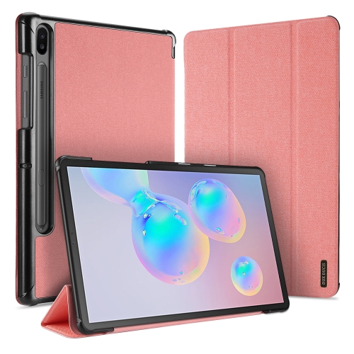 

DUX DUCIS Domo Series Horizontal Flip Magnetic PU Leather Case with Three-folding Holder & Sleep / Wake-up Function for Galaxy Tab S6 / T860(Pink)