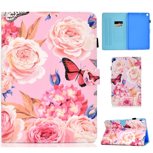 

Colored Drawing Pattern Horizontal Flip PU Leather Case with Holder & Card Slots & Sleep / Wake-up Function for Galaxy Tab S5e 10.5 / T720 / T725(Flower Butterfly)