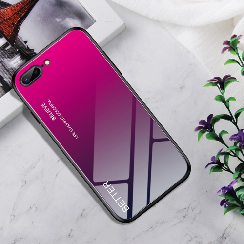 

Shockproof Tempered Glass + TPU Case For iPhone 8 Plus / 7 Plus(Rose Red)