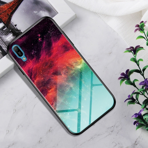 

Shockproof Tempered Glass + TPU Case For Huawei Enjoy 9e(Colorful Nebula)