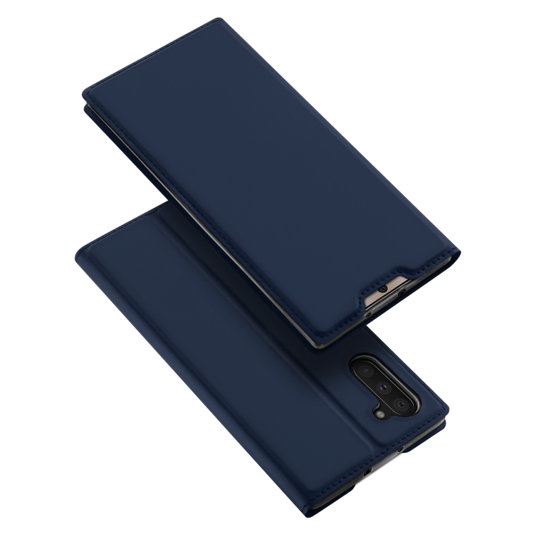 

DUX DUCIS Skin Pro Series Shockproof Horizontal Flip Leather Case with Holder & Card Slots for Galaxy Note 10(Dark Blue)