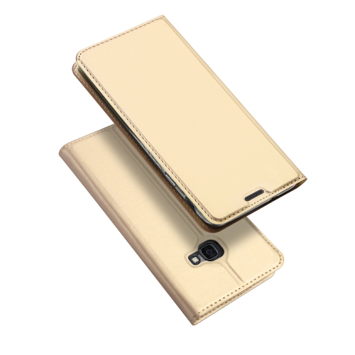 

DUX DUCIS Skin Pro Series Shockproof Horizontal Flip Leather Case with Holder & Card Slots for Galaxy Xcover 4s(Gold)