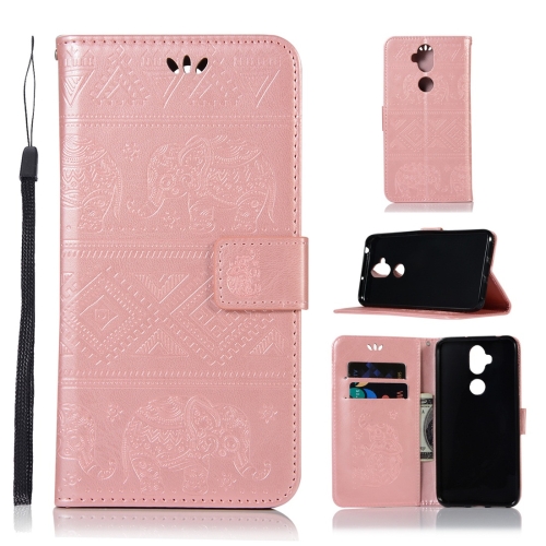 

Elephant Embossing Horizontal Flip Leather Case with Holder & Card Slots & Wallet & Lanyard for Asus Zenfone 5 Lite ZC600KL(Rose Gold)