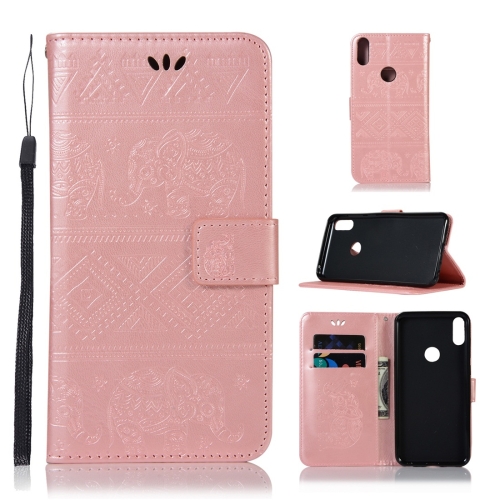 

Elephant Embossing Horizontal Flip Leather Case with Holder & Card Slots & Wallet & Lanyard for Asus Zenfone Max Pro (M1) ZB601KL(Rose Gold)