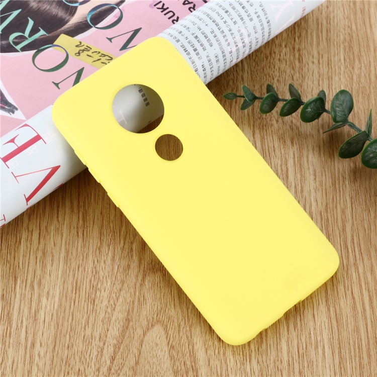 

Solid Color Liquid Silicone Shockproof Full Coverage Case For Motorola Moto G7 Power(Yellow)