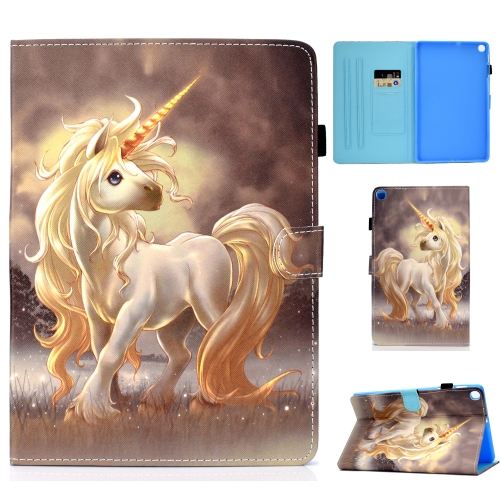 

Colored Drawing Pattern Horizontal Flip PU Leather Case with Holder & Card Slots & Sleep / Wake-up Function for Galaxy Tab S5e 10.5 / T720 / T725(Unicorn)