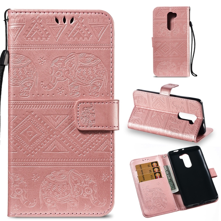 

Elephant Embossing Horizontal Flip Leather Case with Holder & Card Slots & Wallet & Lanyard for Xiaomi Redmi 5 Plus(Rose Gold)