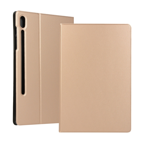 

Voltage Elastic Texture Horizontal Flip Leather Case for Galaxy Tab S6 T860, with Holder(Gold)