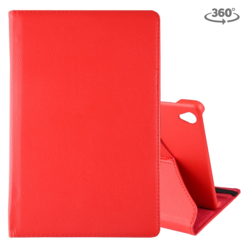 

Litchi Texture Horizontal Flip 360 Degrees Rotation Leather Case with Holder for Huawei MediaPad M6 10.8(Red)