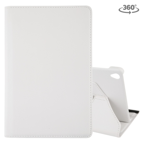 

Litchi Texture Horizontal Flip 360 Degrees Rotation Leather Case with Holder for Huawei MediaPad M6 10.8(White)