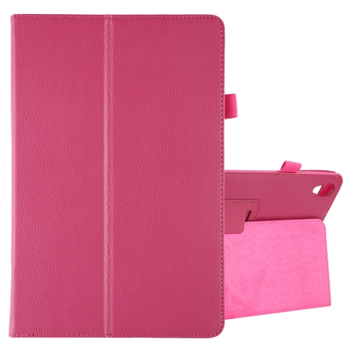 

Litchi Texture Horizontal Flip Leather Case with Holder for Huawei MediaPad M6 10.8(Rose Red)