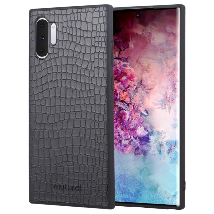 

Mutural All-inclusive Stone Texture PU + TPU Case For Galaxy Note10(Black)