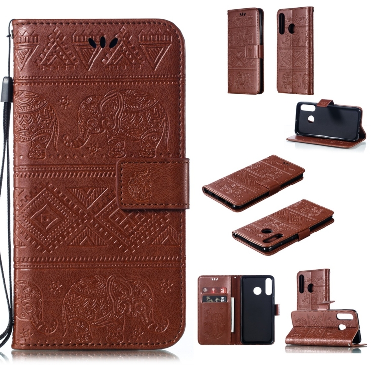 

Elephant Embossing Horizontal Flip Leather Case with Holder & Card Slots & Wallet & Lanyard for Huawei P30 Lite(Brown)