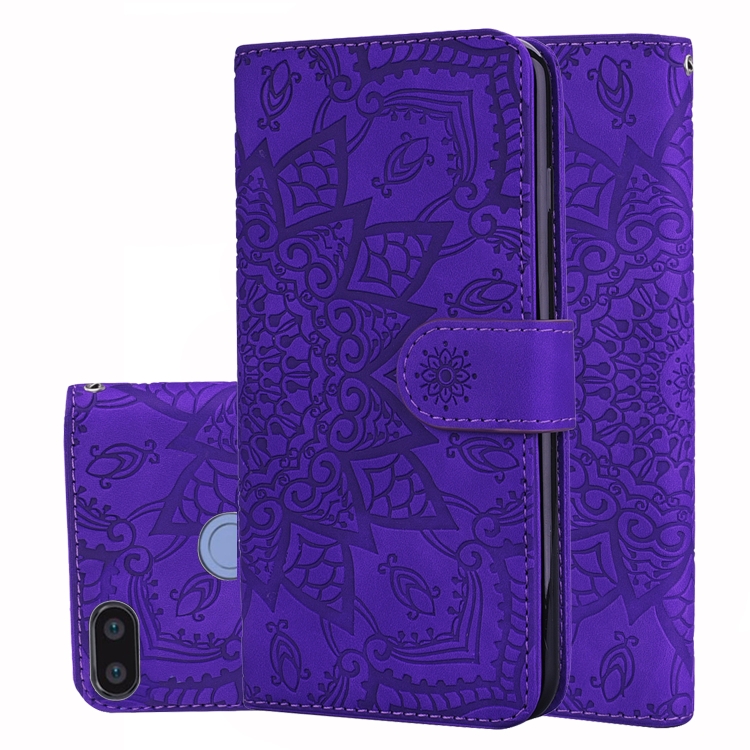 

Calf Pattern Double Folding Design Embossed Leather Case with Wallet & Holder & Card Slots for Xiaomi Redmi 6 / 6A(Purple)
