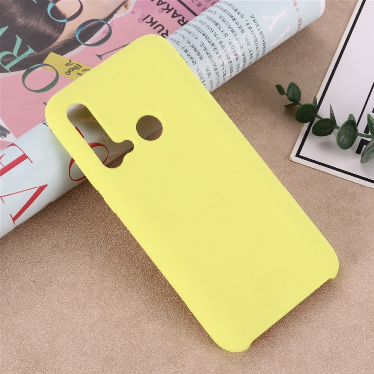 

Solid Color Liquid Silicone Shockproof Coverage Case For Huawei Nova 5i(Yellow)