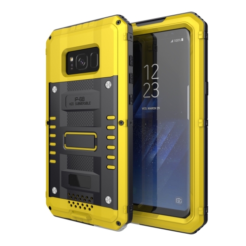 

Metal Dropproof + Shockproof + Dustproof Full Coverage Protective Case for Galaxy S8+(Yellow)