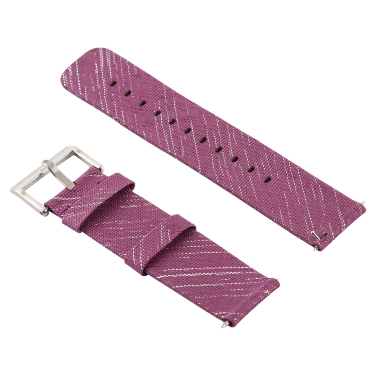 

Simple Fashion Canvas Wrist Strap for Fitbit Versa / Versa 2(Dark Red)