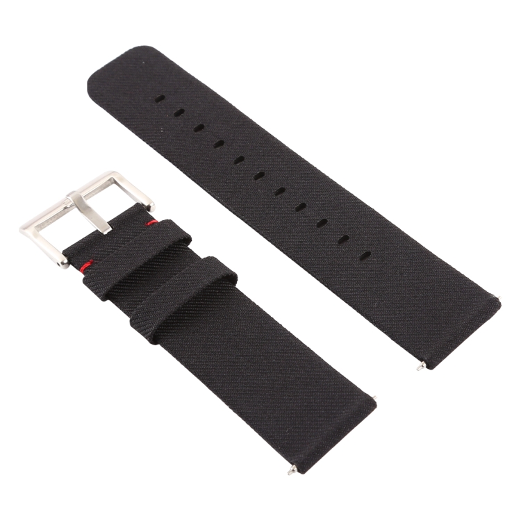 

Simple Fashion Canvas Wrist Strap for Fitbit Versa / Versa 2(Black)