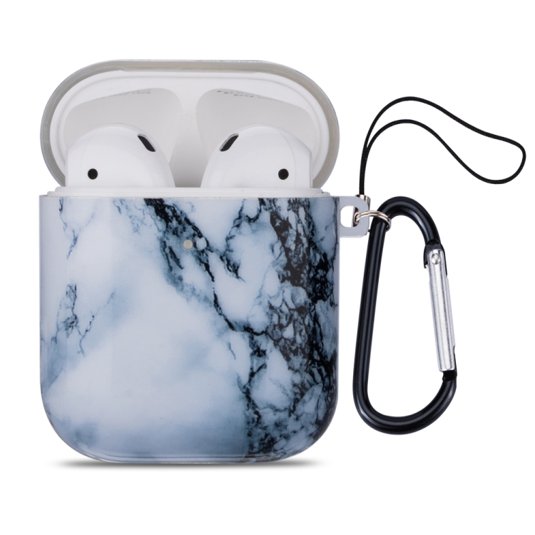 

Marble Series Anti-fall Earphone Protective Case for AirPods 1 / 2, with Hook & Anti-drop Buckle(Marble 2)