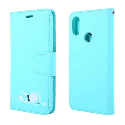 

Embroidered kitten Horizontal Flip Leather Case With Holder & Card Slots & Wallet for Xiaomi Redmi Note 7(Green)