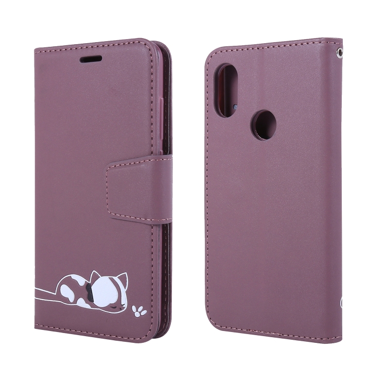 

Embroidered kitten Horizontal Flip Leather Case With Holder & Card Slots & Wallet for Xiaomi Redmi Note 6 Pro(Brown)