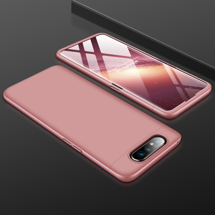 

GKK Three Stage Splicing Full Coverage PC Case For Galaxy A80(Rose Gold)