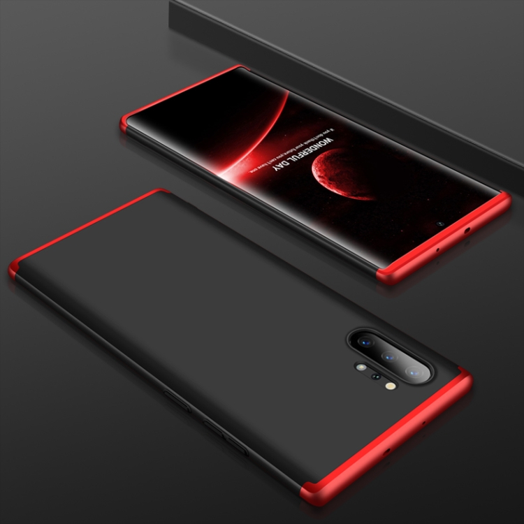 

GKK Three Stage Splicing Full Coverage PC Case For Galaxy Note10+(Black Red)