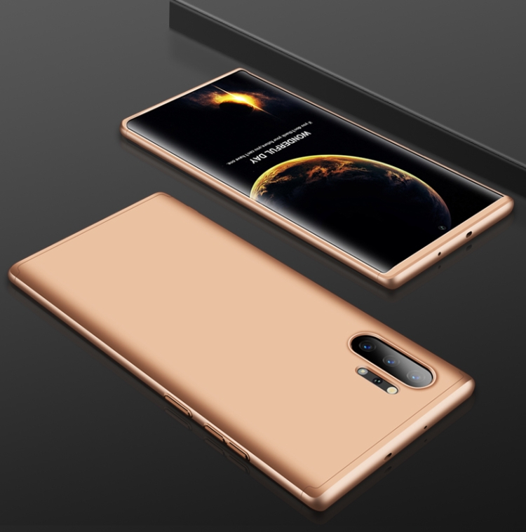 

GKK Three Stage Splicing Full Coverage PC Case For Galaxy Note10+(Gold)