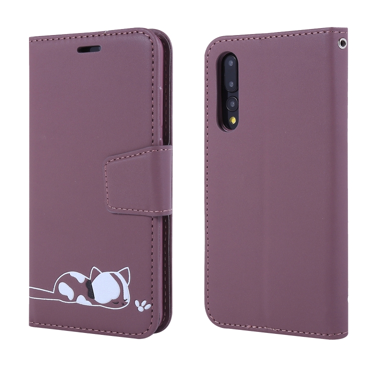 

Embroidered kitten Horizontal Flip Leather Case With Holder & Card Slots & Wallet for Huawei P20 Pro(Purple)
