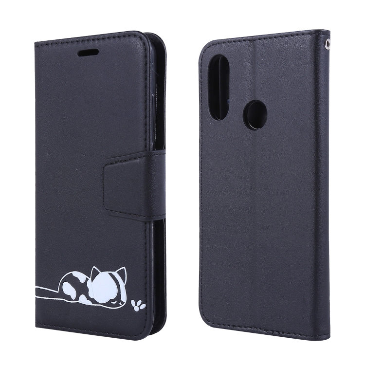 

Embroidered kitten Horizontal Flip Leather Case With Holder & Card Slots & Wallet for Huawei Y6 (2019)(Black)