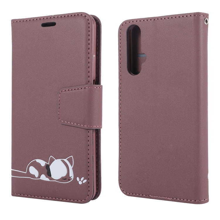 

Embroidered kitten Horizontal Flip Leather Case With Holder & Card Slots & Wallet for Huawei Honor 20(Purple)