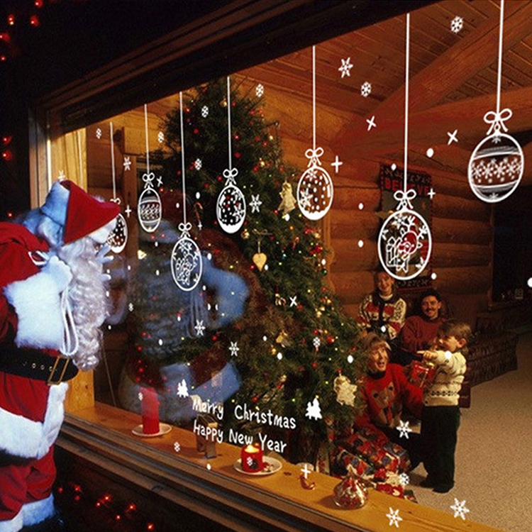 

Creative Window Glass Door Removable Christmas Festival Wall Sticker Decoration(Crystal Ball)